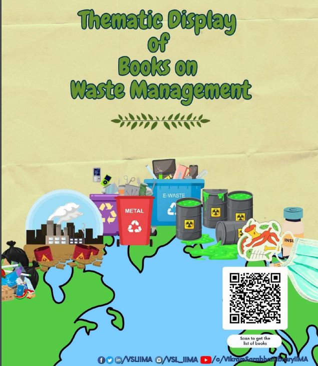 A book display on Waste Management