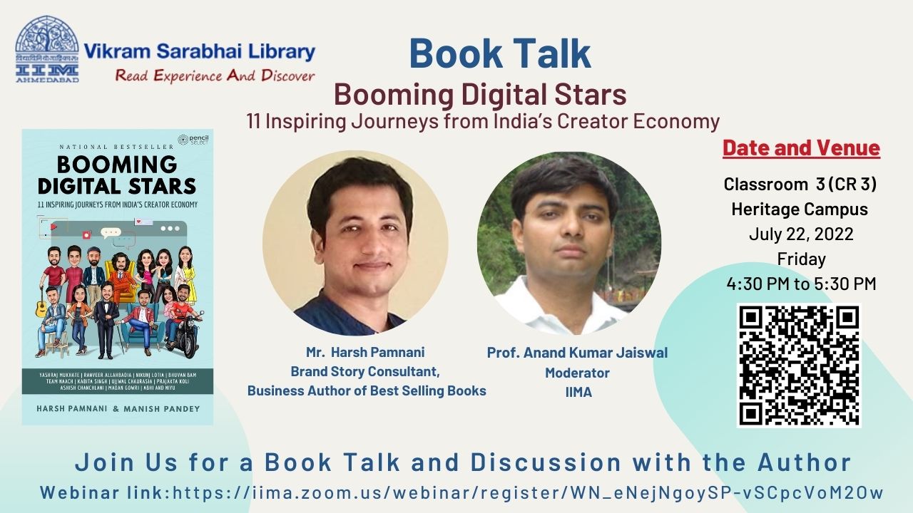 Book Talk on Booming Digital Stars: 11 Inspiring Journeys from India's Creator Economy